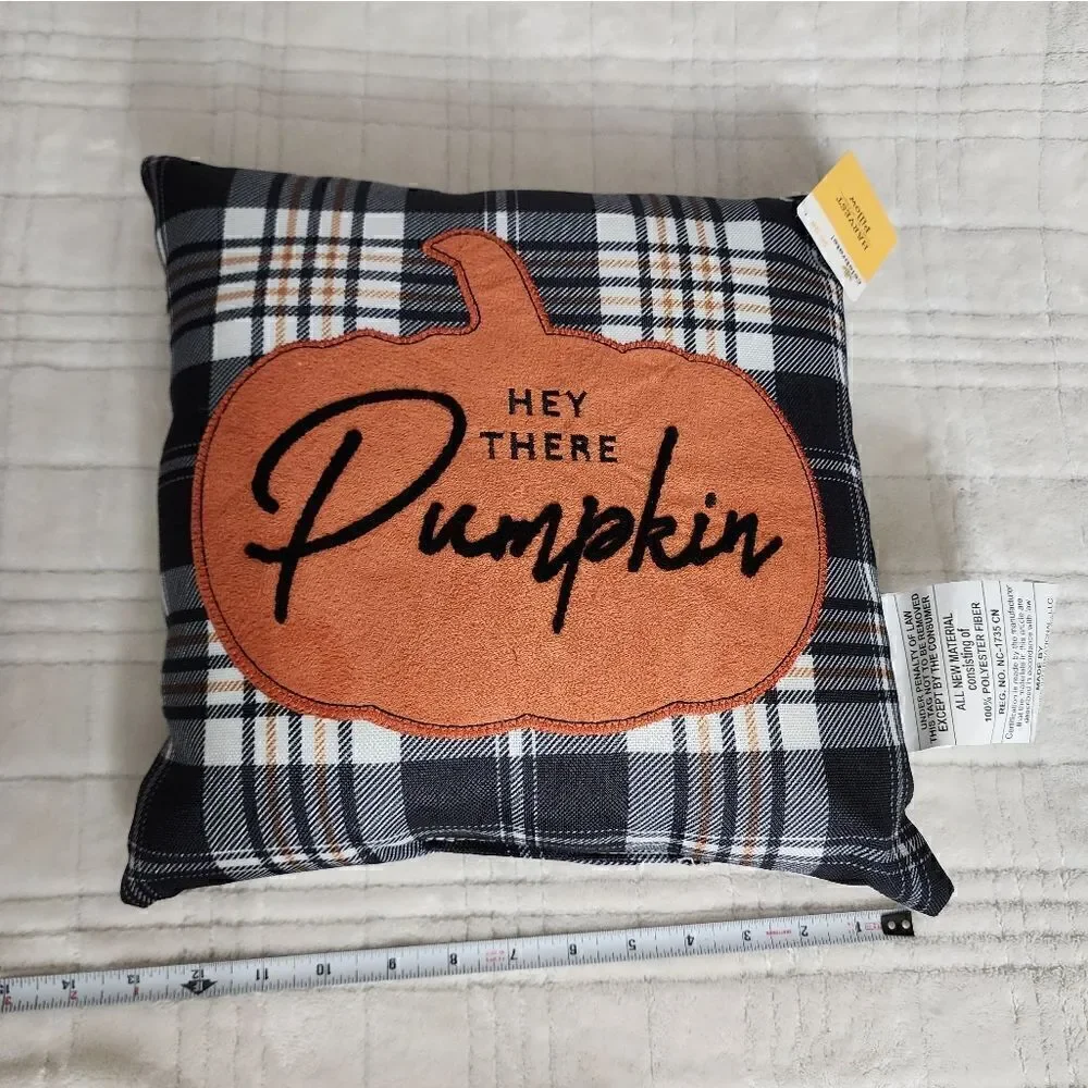 Fall/harvest pumpkin decorative pillows set of 4